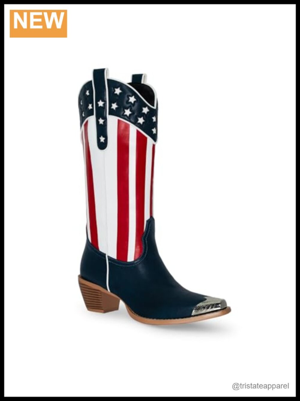 Mid Calf Cowboy Boots, Pointed Toe Western Boots, PU Leather, Water Repellent,